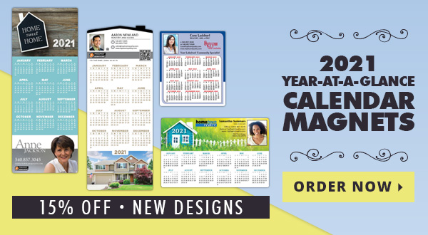 2021 YEAR-AT-A-GLANCE CALENDAR MAGNETS - 25% Off - New Designs - ORDER NOW