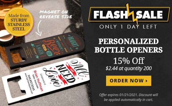 PERSONALIZED BOTTLE OPENERS - 15% Off - ORDER NOW
