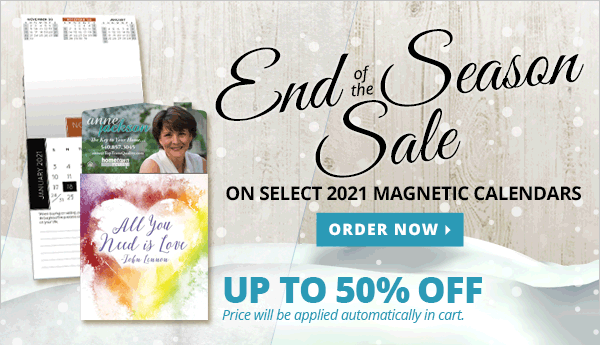 END OF SEASON SALE on Seclect Calendars - Up to 50% Off