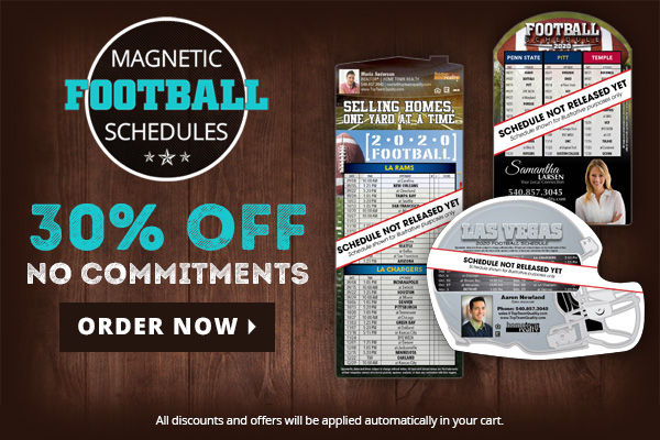 MAGNETIC FOOTBALL SCHEDULES - Free Shipping - 35% Off - No Commitments - ORDER NOW