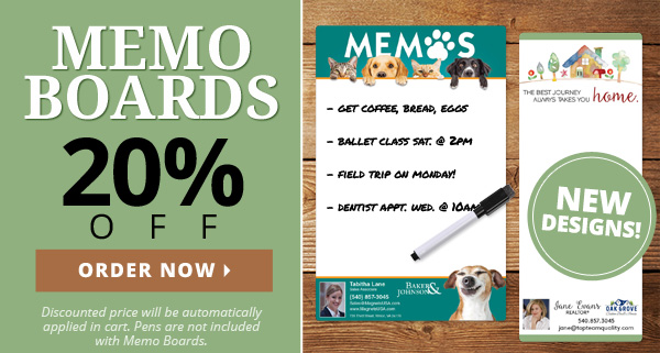 MEMO BOARDS - 20% Off - ORDER NOW