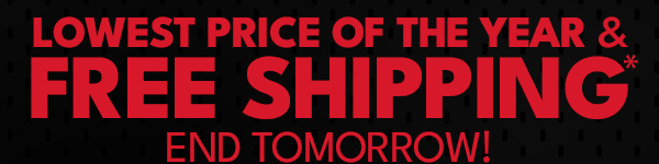 FREE SHIPPING* ENDS THURSDAY!