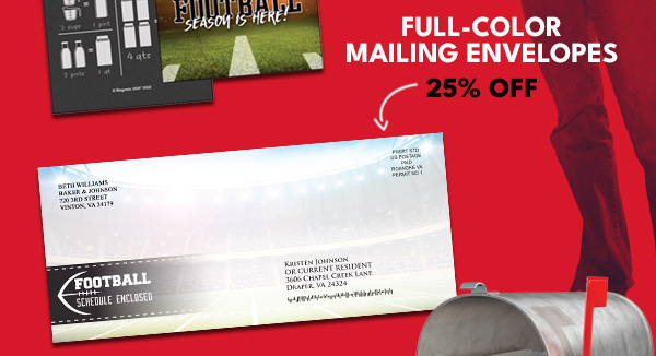 FULL-COLOR MAILING ENVELOPES - 25% Off
